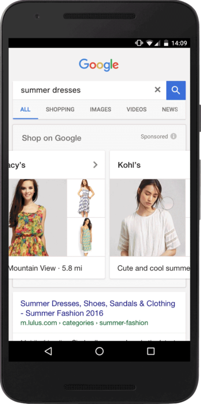 Google Shopping Showcase Ads