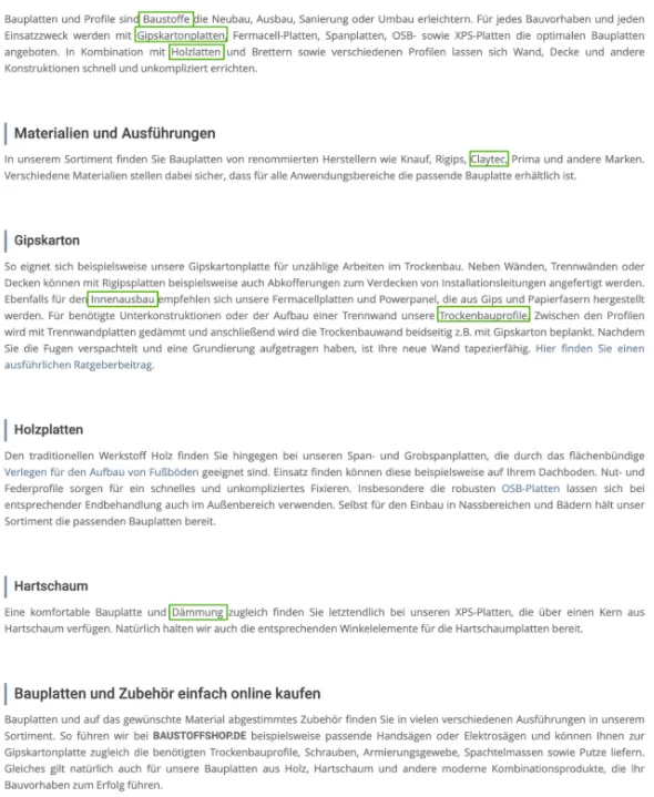 Beispiel gepflegter Links