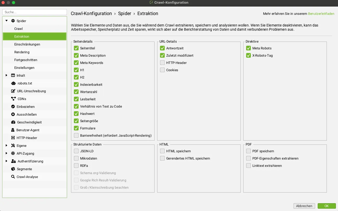 Screaming Frog SEO Spider - - - Crawl Analyse